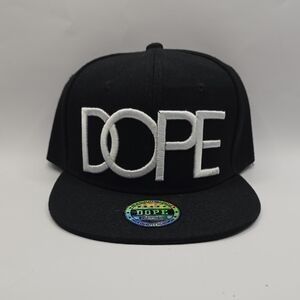DOPE Black and White Logo Cap